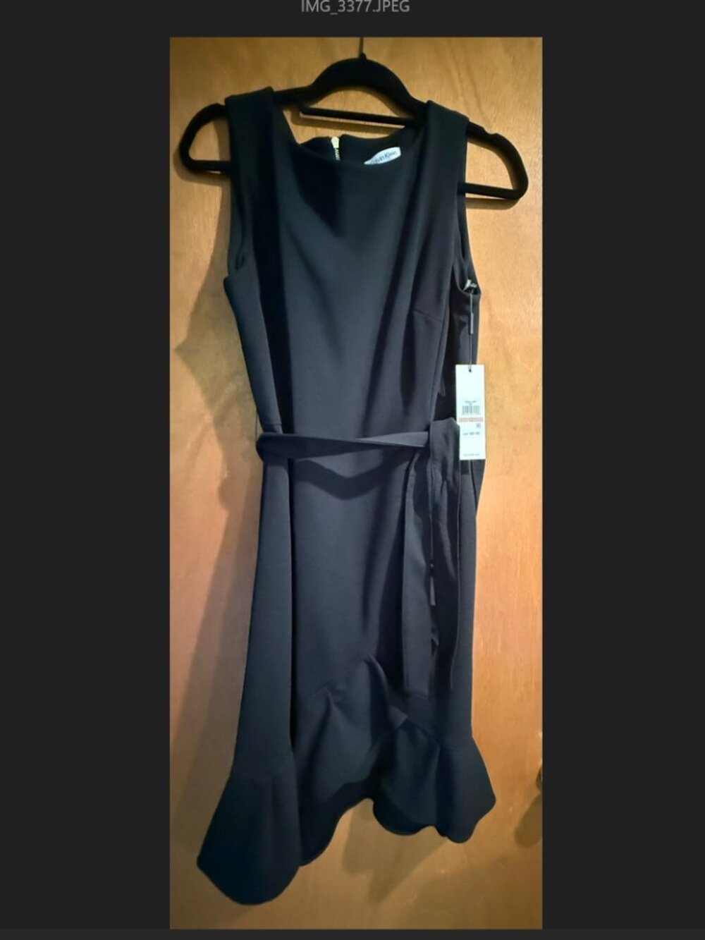 NWT Women's Calvin Klein Black Sleeveless Fitted Cocktail Sheath Dress - Picture 3 of 3